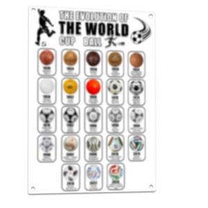 lot 20109 image: Evolution of the World Cup Metal Posters World Cup Champions Wall Art,Historical Chart Decor, Soccer Football Decor for Man Cave,Boys Room,Sport Metal Prints for Teenager Boys Girls Men Guys(12x8In)