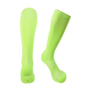 lot 20113 image: Hakugoo Kids Soccer Socks - Boys Knee High Football, Baseball, Softball Athletic Socks for Youth 10-14 Years, 3 Pairs (OrangeGreenRed, L)