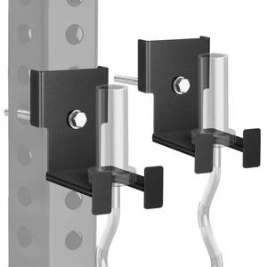 lot 20118 image: Otoolling 2 Pcs Barbell Holder for 3 x 3 Weight Racks Steel Barbell Mount Rack Vertical Training Curl Bar Holder Fits 58-1 Holes, No Drilling Required, Bearing 20 Pounds