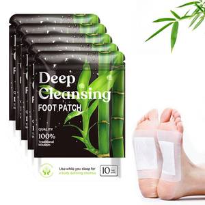 lot 20133 image: (50 Pads) Deep Cleansing Foot Pads for Better Sleep, Natural Bamboo Foot Patch  Relieve Stress, Improve Sleep and Relaxation