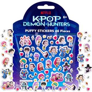 lot 20157 image: Horizon Group USA Puffy Stickers, Kpop Demon Hunters, 46 Pieces