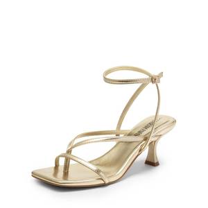 lot 20167 image: DREAM PAIRS Womens Dressy Thong Kitten Heel Sandals,Gold-Pu,6 (Slightly Worn)