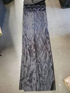 lot 20168 image: Black Silk Curtains with Rose Appliqu� (40x80) (2 Panels)