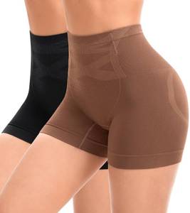 lot 20169 image: OPIBOO Tummy Control Shapewear Boy Shorts Underwear for Women Slip Shorts for Under Dresses Smooth Seamless Shaping Boyshorts Panties 2 Pack XL