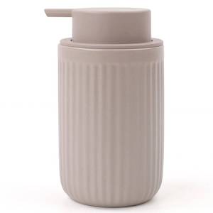 lot 20173 image: BosilunLife Dish Hand Soap Dispenser - Khaki Liquid Pump Soap Dispenser for Bathroom Decro 12oz Ceramic Kitchen Dish Dispenser with Rust-Proof Liquid Pump Modern Refillable Lotion Bottles