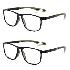 lot 20177 image: JOON-joon Reading Glasses Men 2 Pairs Sports Style Comfortable and Flexible Blue Light Blocking Readers for Men2.5(Light green)