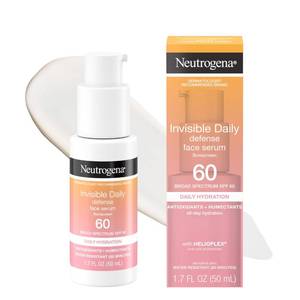 lot 20184 image: Neutrogena Invisible Defense Face Serum, SPF 60, Fragrance Free 1.7 fl. oz