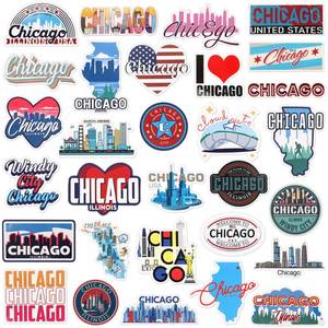 lot 20185 image: Konohan 30 Pcs Chicago Souvenir Magnets for Refrigerator