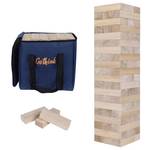GOTHINK Giant Tumble Tower Game, Large Tumbling Tower Stacking to Over 3.2 FT 60pcs Wooden Jumbo Blocks for Outside Yard Games w/Carry Case Timber Stacking Game Night Toy Gift for Kids Adults Family