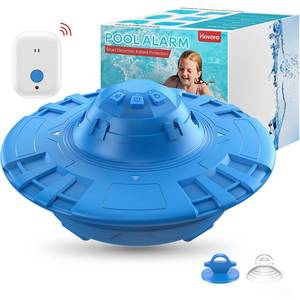 lot 1451 image: Pool Alarm for Inground & Above Ground Pools �� Floating Pool Safety Alarm with 110dB Siren, Adjustable Sensitivity, Weatherproof�� Covers up to 20 x 40 �� Protects Kids & Pets (Blue)