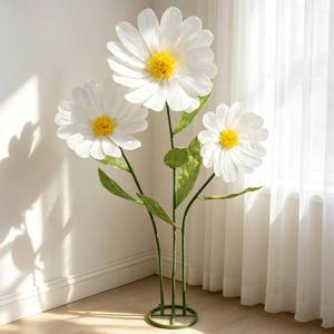 lot 1454 image: DIRUNEN Giant Flowers for Decoration,Large Daisy Flowers Artificial,Big Paper Flower for Wedding,Birthday Party,Garden,Office,Home,Shop Window Display(White)