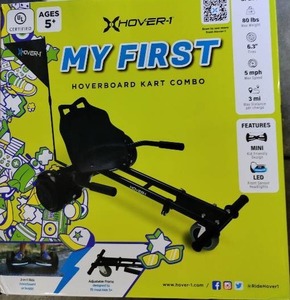 lot 1477 image: Hover-1 My First Hoverboard Kart Combo 6.3 80 lbs DEFECTIVE BATTERY