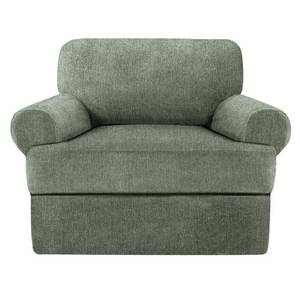 lot 1484 image: Jcones 2 Pieces T Cushion Chair Covers with Arms Super Stretch Chair Slipcover for Living Room Pet Dog Universal Slip Cover Anti Slip Armchair Furniture Protector (Green, 1 Cushion)