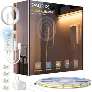 lot 2207 image: PAUTIX COB LED Strip Lights 2700K Warm White,Motion Sensor LED Lights,Dimmable 24V Motion Activated LED Strip Light,20ft Super Bright with Dual Lighting Mode,for Under Cabinet,Kitchen,Stairs,Bedroom