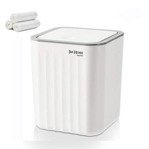 lot 2211 image: SUBEKYU Mini Desktop Trash Can with Lid,Table Top Trash Can,White 0.6 Gal