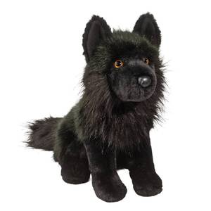 lot 2215 image: Douglas Vilkas Black Wolf Plush Stuffed Animal