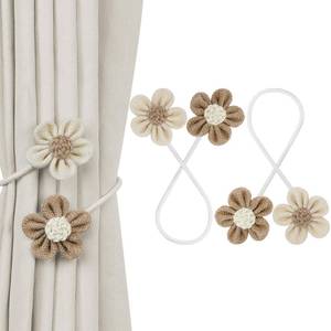 lot 2218 image: KLOGTSIND Flower Curtain Tiebacks, Decorative Curtain Holdbacks No Drill