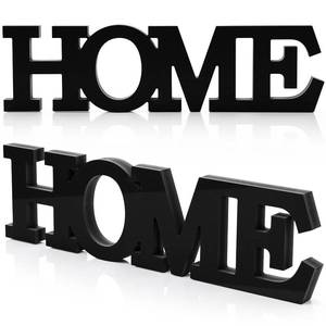 lot 2221 image: Yousoontic Home Letter Table Sign Standing Letter Table Sign Rustic Wooden Decor for Living Room Wedding Graduation Party Baby Shower First Communion Christening Decorations(Black)