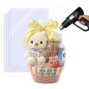 lot 2229 image: WIKDAY Heat Shrink Wrap Bags for Gift Baskets 10 PCS 16x24 Inches Large