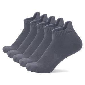 lot 2237 image: SERISIMPLE Viscose Bamboo No Show Sock Men Thin Low Cut Socks Odor Resistant Breathable Sock 5 Pairs (X-Large, Dark grey)