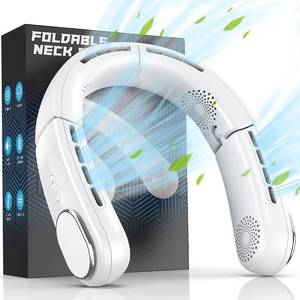lot 2245 image: ChillGo Neck Fan, 4 Turbo Foldable Portable Fans - Personal Bladeless Fan