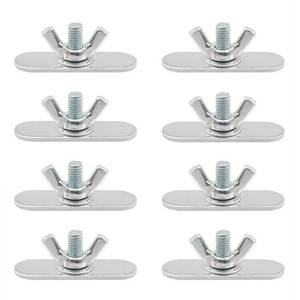 lot 2257 image: Ruiwaer 8Sets Silver 304 Stainless Steel Protable Butterfly Nuts with Wing Bolt Sets