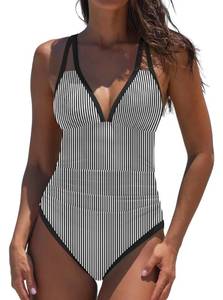 lot 2263 image: POPVIL Womens One Piece Swimsuit 2026 Tummy Control Bathing Suit Large