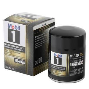 lot 2267 image: Mobil Oil Filter, Canister, Screw-On, 5-316 in Tall, 1316 x 16 in Thread, Steel, Black, GM Fullsize Truck 1962-2002  Hummer 1996-2004, Each