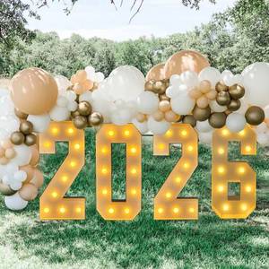 lot 3897 image: KIMI HOUSE 2026 New Year Graduation Decorations, 3FT Large Grad 2026 Marquee Light Up Letters Sign, Class of 2026 Congrats Party Supplies for Kindergarten Preschool High School College