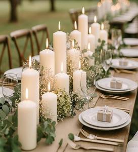 lot 3902 image: Veiuwa 36 Pack White Pillar Candles Bulk Set, 2x3 2x4 2x6 Inch - 12 Each Size, Dripless Smokeless Clean Burning for Wedding Centerpieces, Home Decor, Church, Romantic Ambiance��