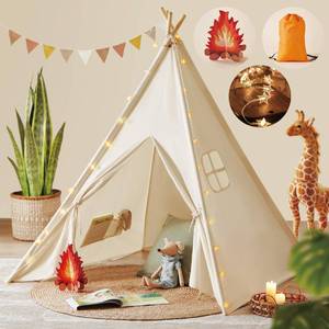 lot 3916 image: Tiny Land Teepee Tent for Kids with Star Lights & Campfire Toy
