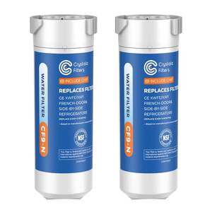 lot 4291 image: Crystala Filters XWFE (Built-in CHIP) Refrigerator Water Filter 2-Pack