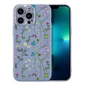 lot 4317 image: RALEAVO Floral Case for iPhone 13 Pro Silicone Cute Cover for Women,Gray