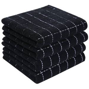 lot 4327 image: Homaxy 100% Cotton Terry Kitchen Towels, 4 Pack, Black