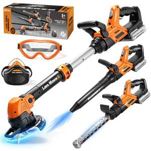 lot 5001 image: Kids Tool Set, 3-IN-1 Kids Weed Wacker, Kids Leaf Blower, Hedge Trimmer Toy