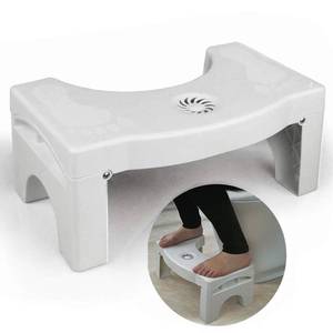 lot 5039 image: 7 Folding Squatting Toilet Stool Plastic Non-Slip Foldable Bathroom Stools Toilet Step Stool Kids Comfortable Squat Aid Stool with Aromatherapy Clean Toilet Air
