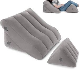 lot 5047 image: USHMA Inflatable Wedge Pillow Set - Travel Wedge Pillow for Sleeping with Adjustable Height - Inflatable Wedge Cushion for Adults with Pain Relief - Blow up Bed Wedge & Easy Storage