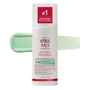 lot 6034 image: EltaMD UV Skin Recovery Green Tinted 100% Mineral Sunscreen, SPF 50, 1.7 oz