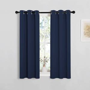 lot 6039 image: NICETOWN Navy Blackout Curtains for Kids Room 29 Wide x 40 Long 2 Panels