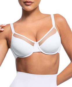 lot 6051 image: Lover-Beauty Minimizer Bras for Women Full Coverage Lifting Unlined Bra, White 38D