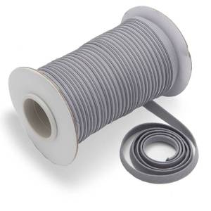 lot 6059 image: Tewadoo Bias Tape Double Fold 14 Inch Gray 55 Yds for Sewing