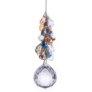 lot 6060 image: 40mm Crystals Ball Prisms Suncatcher Hanging Ornament Chakra Crystals Rainbow Maker with Colors Crystal Pendants for Home,Office,Garden Decoration