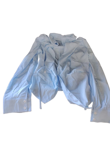 lot 6105 image: Light Blue Long Sleeve Button-Up Shirt Size L