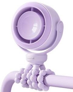 lot 6145 image: SWEETFULL Portable Stroller Fan, Pinch-Proof Baby Fan - Purple