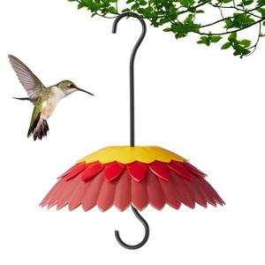 lot 6152 image: Skaithee 8 Weather Rain Guard Cover for Hanging Bird Feeders Ant Moat Red