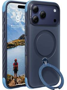lot 6154 image: TORRAS Q3 Rugged for iPhone 17 Pro Max Case Magnetic Stand, Deep Blue