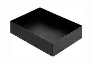 lot 6166 image: Amazon Basics Rectangular Plastic Desk Organizer with Storage Trays, Accessory Tray for Office Supplies and Pen Holder, 9.4 x 6.7 x 2 inch, Black