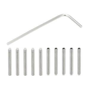 lot 6191 image: PATIKIL M3x25mm Nylon Tip Grub Screw, 10pcs 304 Stainless Steel Metric Hex Socket Head Cup Point Bolt Anti Slip Internal Hex Drive Hardware with l Key Wrench