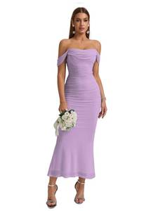 lot 6202 image: KUTUMAI Women Off Shoulder Maxi Long Corset Formal Wedding Guest Dress size large used