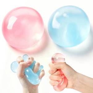 lot 6438 image: 2 PCS Coconut Oil Squishy �� Formable No-Rebound Stress Relief Balls, Sensory Fidget Toys for Study Work & Relaxation, Calming Desk Decor Anxiety Relief Gifts for Kids & Adults(BluePink)